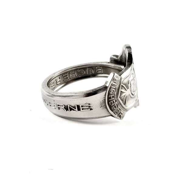 Rolex Tree Lucerne Stainless Steel Spoon Ring - Picture 2 of 6